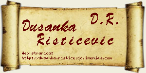 Dušanka Rističević vizit kartica